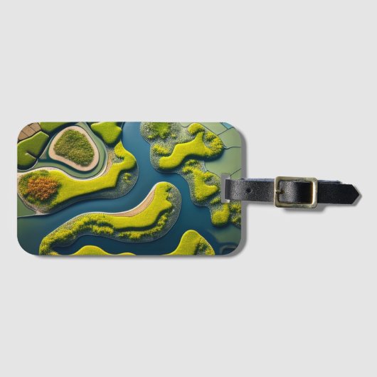 Abstract River Estuary Bagagelabel (Voorkant (horizontaal))
