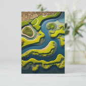Abstract River Estuary Bedankkaart (Staand voorkant)