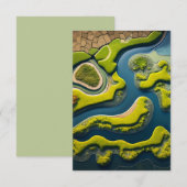 Abstract River Estuary Bedankkaart (Voorkant / Achterkant)