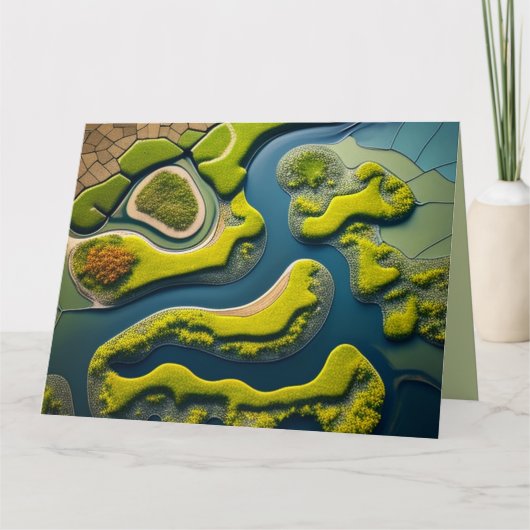 Abstract River Estuary Kaart (Voorkant)