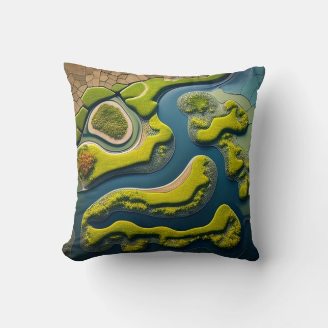 Abstract River Estuary Kussen (Voorkant)