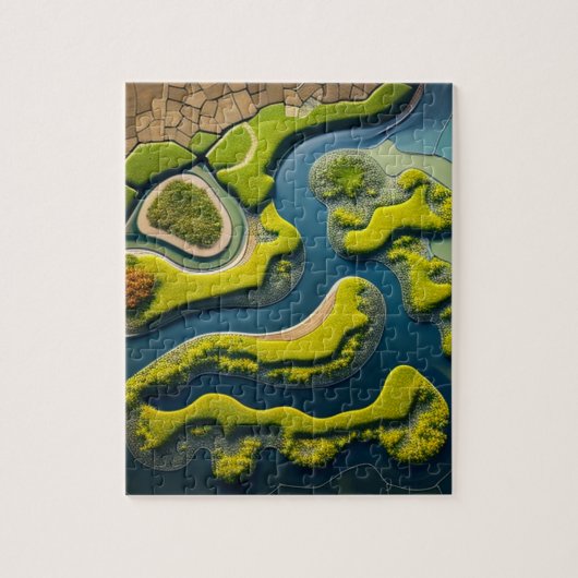 Abstract River Estuary Legpuzzel (Verticaal)
