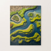 Abstract River Estuary Legpuzzel (Verticaal)