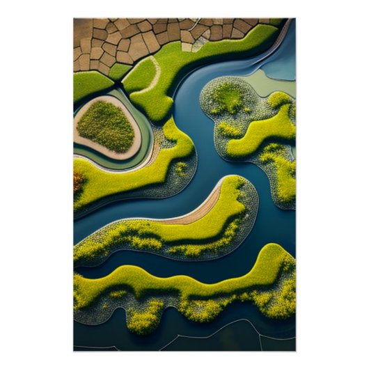 Abstract River Estuary Perfect Poster (Voorkant)