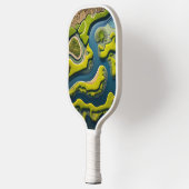 Abstract River Estuary Pickleball Paddle (Links)