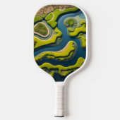 Abstract River Estuary Pickleball Paddle (Achterkant)