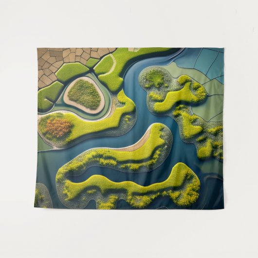 Abstract River Estuary Wandkleed (Voorkant (horizontaal))