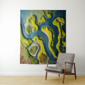 Abstract River Estuary Wandkleed (In situ)