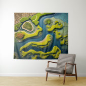 Abstract River Estuary Wandkleed (In Situ (horizontaal))