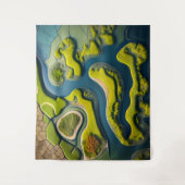 Abstract River Estuary Wandkleed (Voorkant)