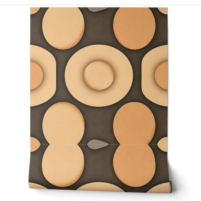 Abstract River Stones-patroon met gladde Behang (Afrollen)