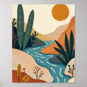 Abstract rivierlandschap poster (Voorkant)