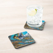 Abstract rivierwater en stenen bier onderzetter (Rechterzijde)