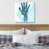 Abstract Robot Hand Wrapped Canvas Afdruk (Insitu (Slaapkamer))