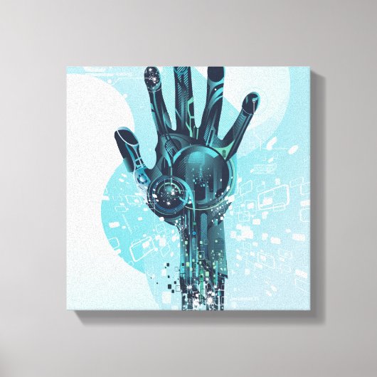 Abstract Robot Hand Wrapped Canvas Afdruk (Voorkant)