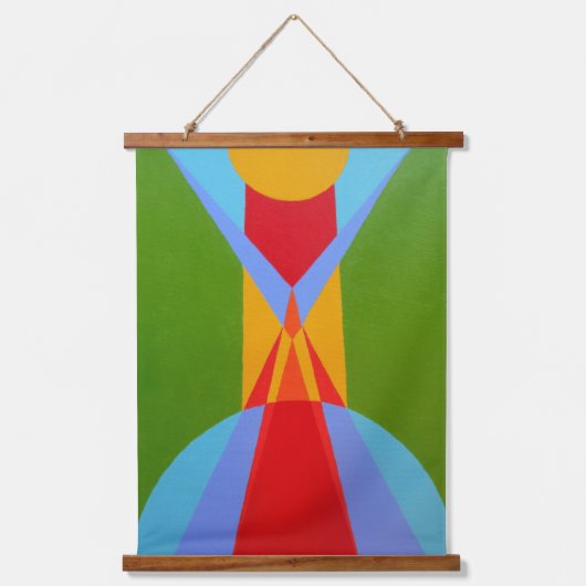 Abstract Rocket Ship Wall Tapestry Hangend Wandkleed (Voorkant)