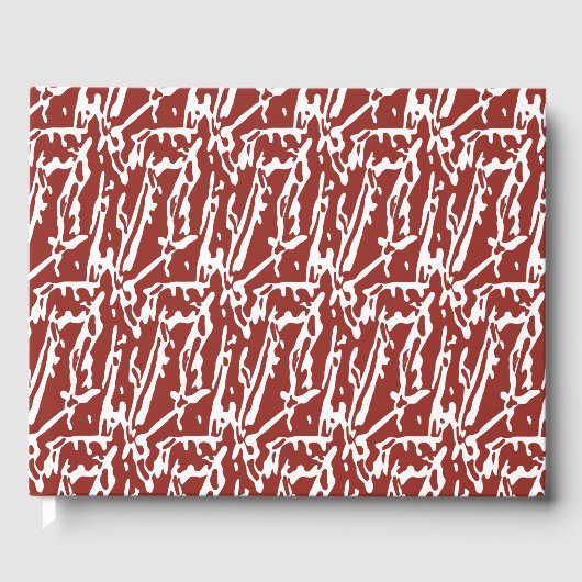 Abstract Rode Gastenboek | Modern Kunstzinnig Souv (Voorkant)