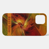 Abstract Rode Oranje Bruin Groen Bloem Beste mama Case-Mate iPhone Case (Achterkant (horizontaal))