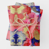 Abstract Rode Paars Inpakpapier Vel (In situ)