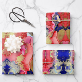 Abstract Rode Paars Inpakpapier Vel