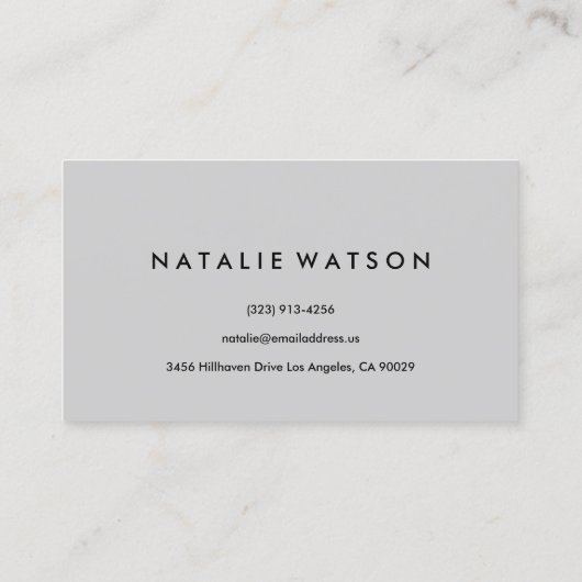 Abstract roke Modern Minimal White Black Visitekaartje (Achterkant)