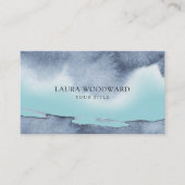 Abstract rokerig blauw en groen sereen Visitekaart Visitekaartje (Voorkant)