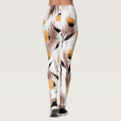 Abstract romantisch bloemenpatroon Waterverf Leggings (Achterkant)