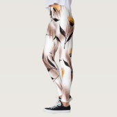 Abstract romantisch bloemenpatroon Waterverf Leggings (Links)