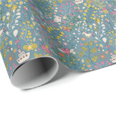 Abstract romantisch patroon met cartoon cadeaupapier (Rol Hoek)