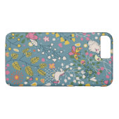 Abstract romantisch patroon met cartoon Case-Mate iPhone case (Achterkant (Horizontaal))