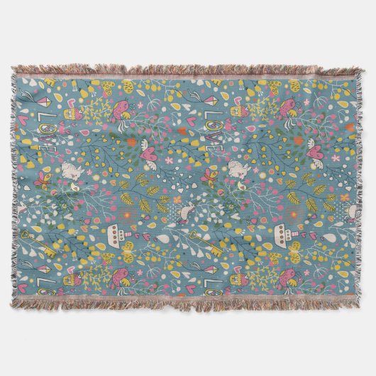 Abstract romantisch patroon met cartoon deken (Voorkant)