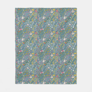 Abstract romantisch patroon met cartoon fleece deken