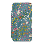 Abstract romantisch patroon met cartoon incipio iPhone portemonnee hoesje (Voorkant Agenda)