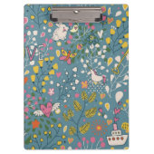 Abstract romantisch patroon met cartoon klembord (Voorkant)