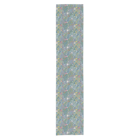 Abstract romantisch patroon met cartoon korte tafelloper (Voorkant)