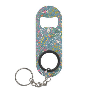 Abstract romantisch patroon met cartoon sleutelhanger flessenopener