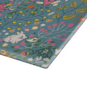 Abstract romantisch patroon met cartoon snijplank (Hoek)