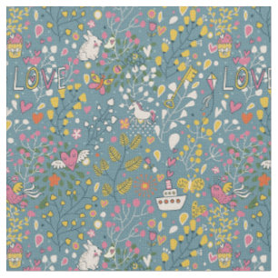 Abstract romantisch patroon met cartoon stof