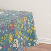 Abstract romantisch patroon met cartoon tafelkleed (Voorbeeld)