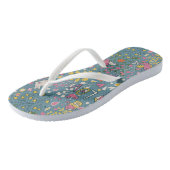 Abstract romantisch patroon met cartoon teenslippers (Schuin)