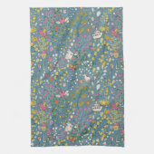 Abstract romantisch patroon met cartoon theedoek (Verticaal)