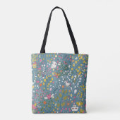 Abstract romantisch patroon met cartoon tote bag (Achterkant)