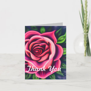 Abstract Romantisch Roze Bloom Bedankkaart