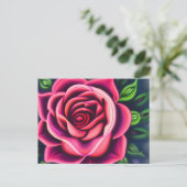 Abstract Romantisch Roze Bloom Briefkaart (Staand voorkant)