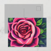 Abstract Romantisch Roze Bloom Briefkaart (Voorkant / Achterkant)
