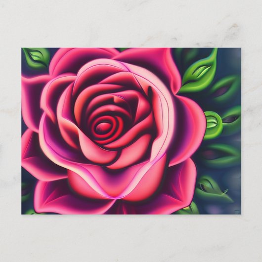 Abstract Romantisch Roze Bloom Briefkaart (Voorkant)