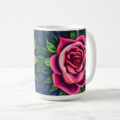 Abstract Romantisch Roze Bloom Koffiemok (Voorkant rechts)