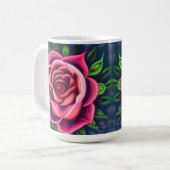 Abstract Romantisch Roze Bloom Koffiemok (Voorkant links)