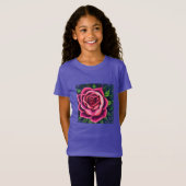 Abstract Romantisch Roze Bloom T-shirt (Voorkant volledig)