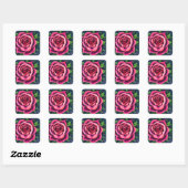 Abstract Romantisch Roze Bloom Vierkante Sticker (Vel)